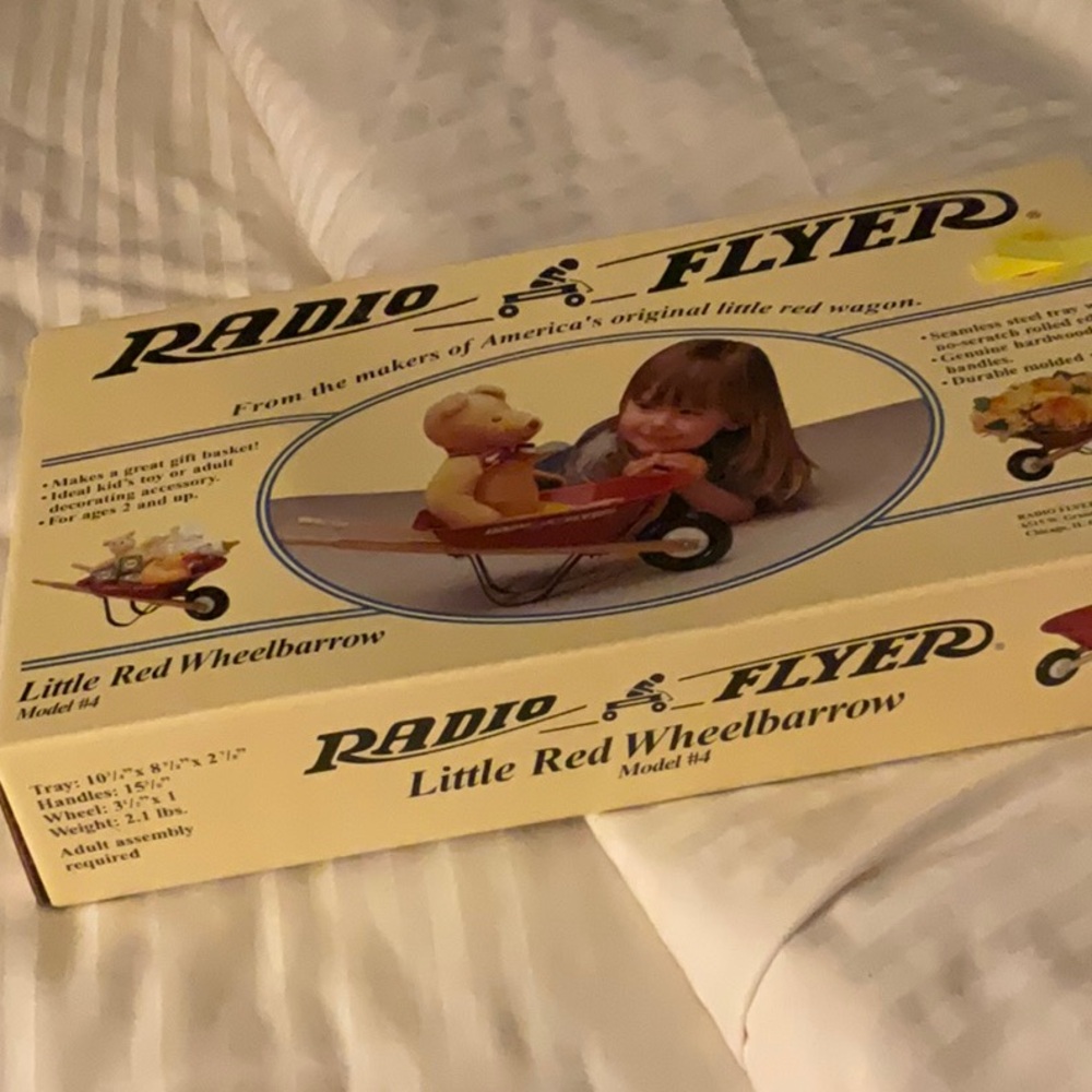 NIB Vintage Radio Flyer Little Red Wheelbarrow